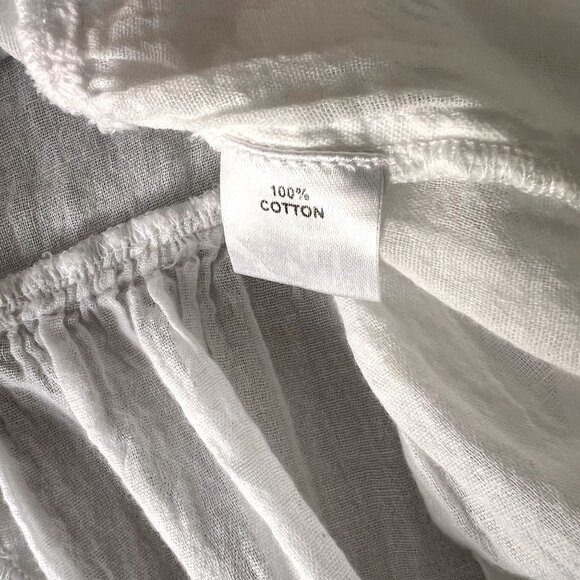 Jorja Long Sleeve Top Blouse Plus Size White Blue Boho Style 2X Tassel - Picture 11 of 14